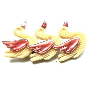 Vintage Lea Stein Paris — Three Ducks Brooch — Perfect Condition and Provenance